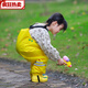 RSRDDY children's waterproof full body children's boys and girls kindergarten suit raincoat suspenders rain pants one-piece Anji game suit Anji game suit