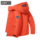 Jeep Spirit Feather Down Jacket for Men and Women Automne et hiver Nouveau épaissison épaissis à l'épreuve du froid et de vêtements de travail chauds Veste de mode à la mode décontractée Top 9856 Style de nom noir pour hommes et femmes L