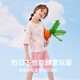 顶瓜瓜顶呱呱儿童睡衣夏季薄款女童纯棉短袖套装女孩家居服 粉色  140