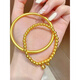 Mu silk sand gold bracelet simulates the joy of two generations bracelet gold ancient method inheritance does not fade women's 925 wedding jewelry two generations of joy bracelet.&