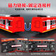 XQ high-speed rail toy children's alloy subway toy train track electric train model sound and light remote control subway [track + subway station] 2 sections - Red