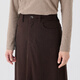 MUJI Women's Corduroy A-Line Skirt Long Skirt Women's Autumn and Winter Skirt Maillard BE09CC3A Dark Brown S (155/62A)