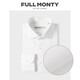
FULL MONTY shirt men's business casual white long sleeve DP iron-free Windsor collar shirt formal shirt Windsor collar-white 2694 42