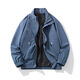Nanyuqiu (NANYUQIU) jacket men's autumn jacket Korean style versatile 2021 new loose stand collar hooded outer wear trendy men's sports 6218 blue (stand) collar 2XL (140-160Jin [Jin equals 0.5 kg])