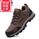 Rubber sole sneakers men's health shoes men's buckle shoes men's shoes 2021 new leather waterproof casual sneakers shoes men's outdoor wear-resistant non-slip work shoes men BB14088LQ black 39