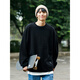 
PSO Brand Solid Color Round Neck Pullover Men's Sweater Knitted Base Shirt Top Couple Outfit Apricot L