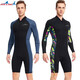 DIVE&SAIL men's wetsuit 1.5MM warm and thickened long-sleeved one-piece sun protection and cold protection snorkeling surfing swimsuit dark blue M