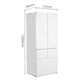 Panasonic built-in ultra-thin refrigerator 58cm 453L multi-door refrigerator Ultrasonic humidification and preservation Nanoyi deodorization and sterilization Pearl white with automatic ice maker NR-EW45TGA-W