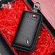 Kangaroo Key Bag Men's Genuine Leather Storage Key Clip 2024 New Waist Hanging Cowhide Car Key Bag Versatile Trendy Black