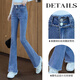 Sichuan Shek jeans 2025 autumn new women's clothing slim wash long breasted slim pants
