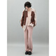 COCOBELLA design sense color block sweater casual jacket fluffy velvet thickened thick needle cardigan MZ967 pink S
