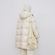 
LESS winter double-sided white duck down jacket for women's design warm mid-length drawstring jacket 2NAC12530 260/meat khaki L