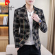 
Pierre cardin spring casual suit men's top single slim Korean style ins handsome design sense street suit jacket white M