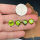 Bhiodha quality peridot natural round necklace earrings ring surface supports inlay 14#