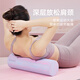 Diwei Foam Roller Solid Muscle Relaxation Yoga Roller Women's Professional Fitness Yoga Column Beginner Soft Floating Point Massage Solid Camouflage Pink Blue - Length 60cm [Diameter 12.5cm]