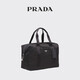 PRADA/Prada Gift Men's Re-Nylon and Saffiano Cow Leather Travel Bag Handbag Black