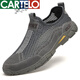 CARTELO men's shoes for summer new foot cover shoes lightweight comfortable lazy shoes soft sole driving shoes morning running 682 gray 40
