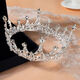 Bai Qixin crown tiara full circle birthday headband children's crystal crown performance coming of age ceremony proposal and certificate headdress color-full circle