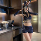 Weibliche Polizistin sexy Uniform Rabbit Sheriff Cos Halloween Unterwäsche Minirirt exponiert B Outdoor Verführung Weihnachten 3879 sexy Schlachtrobe