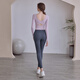 LULULMCCTN Beauty Back Yoga Suit Women's Fixed Cup Fitness Pilates Professional Training Sports Long Sleeve Suit Milk Blue Long Sleeve M