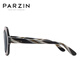 帕森（PARZIN） 偏光太阳镜女 复古板材驾驶镜女大框修脸潮墨镜 9740 黑框石纹腿