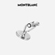 Montblanc MONTBLANC men and women silver round cufflinks 116636 gifts