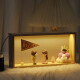 Regalos de cumpleaños de Juyujia para novias, parejas de niñas, pequeñas cajas de luz nocturna, decoraciones de madera, artesanías para la esposa Ziyun Luces nocturnas de parejas 26*6*13
