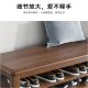 Ganzhou Nankang Furniture City Shoe Rack Home Solid Wood Multi-layer Shoe Rack Home New Chinese Style Door Shoe Cabinet Upgradeable Wuzeng Walnut Color Long 80cnn