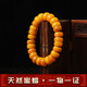 Autumn marks natural old beeswax abacus beads bracelet for men and women high-end raw stone amber chicken fat yellow pancake bracelet single circle abacus beads 16x8mm