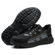 Fucheng Labor Protection Shoes Men's Laptop Breathable Anti-Smash Anti-Puncture Anti-Puncture Lightweight and Safety Work Shoes 504 Black 40