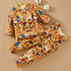 Mianguduo baby pure cotton handmade cotton jacket and cotton pants baby winter thickened cotton coat children's overalls suit winter liner Impression Bunny 80 yards (suitable for 6-12 months)