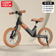 Feige Kinderbalchen Bike Schiebebotbike 2-3-6 Jahre alt ohne Fußpedal Zweiradfahrrad Fahrrad aufblasbares Rad 16-Zoll [Milch weiß] Magnesiumlegierung aufblasbares Rad