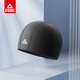 Peak swimming cap for men and women, adult swimming cloth cap, fashionable solid color swimming cap, long hair ear protection, non-constricting swimming cap, black