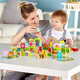 Hape [Shop's main recommendation] Children's building blocks Baby garden barrel wooden assembled toys gifts for children aged 1-3 years old 80 garden building blocks E8312