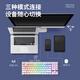 Wolf Pat LM89 Upgrade-Version Bluetooth mechanische Tastatur 2.4G Wireless verdrahtet Drei-Mode RGB Customized Stille Pfirsichachse Sitz 87 Gaming Computer Notebook Digitales Gebiet Weiße Schwarze Achse 60g Gaming Linear Achse