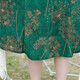 
Fuxi Mama Summer New Dress Imitation Silk Cheongsam Fashionable and Noble Middle-aged and Elderly Women's Summer Temperament Large Size Skirt 698 Red 3XL Recommended 120-135Jin [Jin equals 0.5 kg] Don't pick on body shape