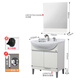
TOTO bathroom cabinet combination set LDSW753W simple integrated ceramic basin 75cm small apartment pulling faucet (06-D) bathroom cabinet + pulling faucet + 75cm makeup mirror 75cm