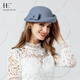 EE Hiver Nouveau toppers en laine polyvalente tendance littéraire européenne et américaine élégante British Hat 5116 Black Réglable (53-57 cm)