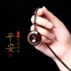 Jinshiling natural obsidian safety buckle pendant for men and women natal year amulet crystal couple necklace cinnabar good luck beads to keep safe for boys and girls wife birthday gift ice species obsidian safety buckle