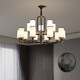 Suyin new Chinese style living room lamp full copper chandeliers Chinese style villa simple modern Chinese style lamp study bedroom lamp 9901 6 heads [E27 light bulbs * 6]