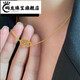 Yulong Old Phoenix Gold Store's light luxury simple design 18k gold-plated small fragrant pig nose necklace women's niche double D letter