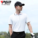 PGM高尔夫服装 男士夏季短袖T恤 透气打孔 运动服装 golf上衣 YF683-白色【上衣】 L