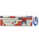 Logitech K845 wired gaming mechanical keyboard G502 HERO e-sports wired mouse Gaming mouse E-sports keyboard and mouse game set G502HERO-blue and white stickers + K845 tea scroll