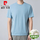 
Pierre cardin high-end mulberry silk short-sleeved T-shirt for men solid color round neck half-sleeved top summer new thin casual T-shirt for men 1480 orange 50 [111-125Jin [Jin equals 0.5 kg]]