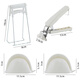 Baijie anti-scalding bowl clamp, plate clamp, anti-slip household plate lifter, stainless steel dish clamp, kitchen tool bowl clamp, anti-scalding clamp four-piece set, milky white