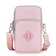 Tuzun Summer Mobile Phone Bag 2024 New Women's Mini Vertical Oxford Cloth Bag Multi-layer Crossbody Wrist Sports Arm Bag Khaki Pink