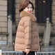 Snow Flying Down Jacket Women's 2025 New Winter Middle-aged and Elderly Women's Thickened High-End Style Fox Fur Collar Mother's Jacket Black L 165 110Jin Jin is equal to within 0.5 kg