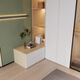 Lin's Home Modern Simple Walk-in Wardrobe One Door to Top Dressing Table Integrated Bedroom Cloakroom Cabinet Customized Gold