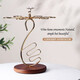 KANGZHIRUN creative solid wood red wine cup holder light luxury upside-down goblet hanging wine glass home ornaments simple display stand Golden Swan wooden bottom cup holder