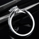 AVHE white platinum angel eye carat diamond ring twisted arm set with cultivated diamonds. Married man gives girlfriend and wife Chinese Valentine's Day. Platinum guardian cross-30 points cultivated diamonds.